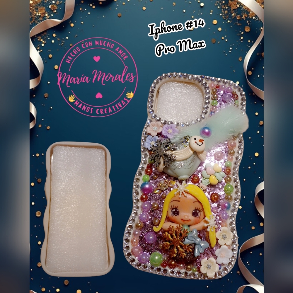 Decorative iPhone 14 Pro Max Case with Doll Design